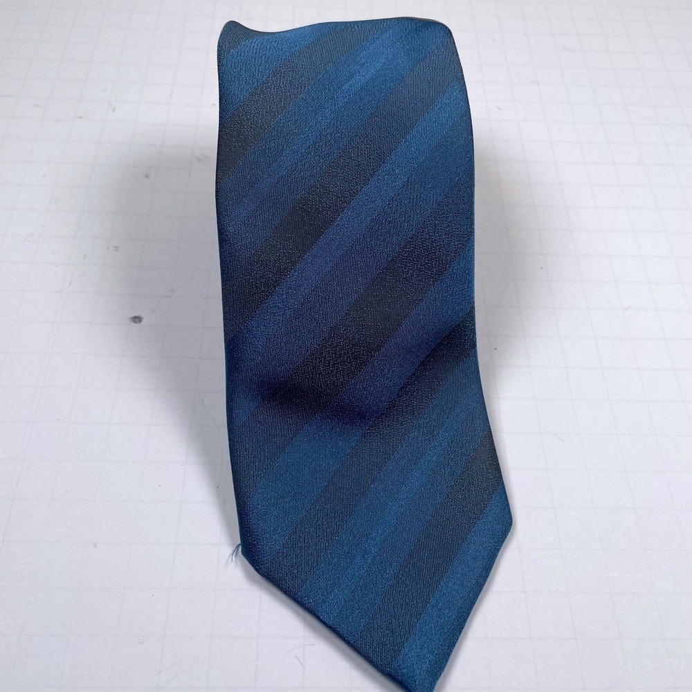 McGregor Men‎ Tie Blue Striped Polyester Silk Blend One Size Vintage Classic